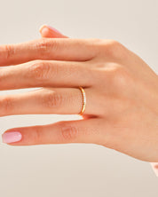 Minimalist Five-Stone Wedding Band
