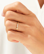 Minimalist Five-Stone Wedding Band