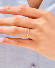 Minimalist Nine-Stone Wedding Band