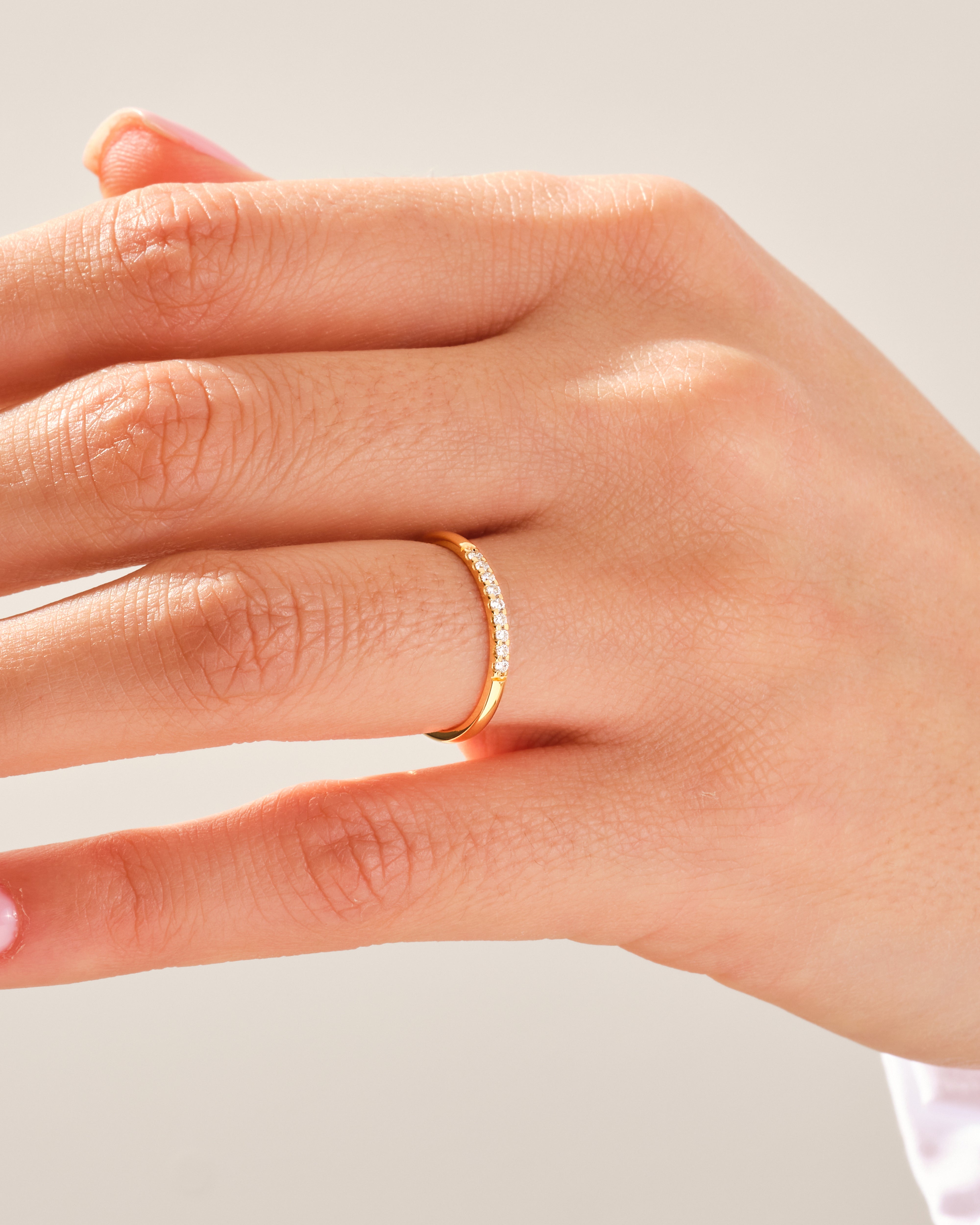 Minimalist Nine-Stone Wedding Band