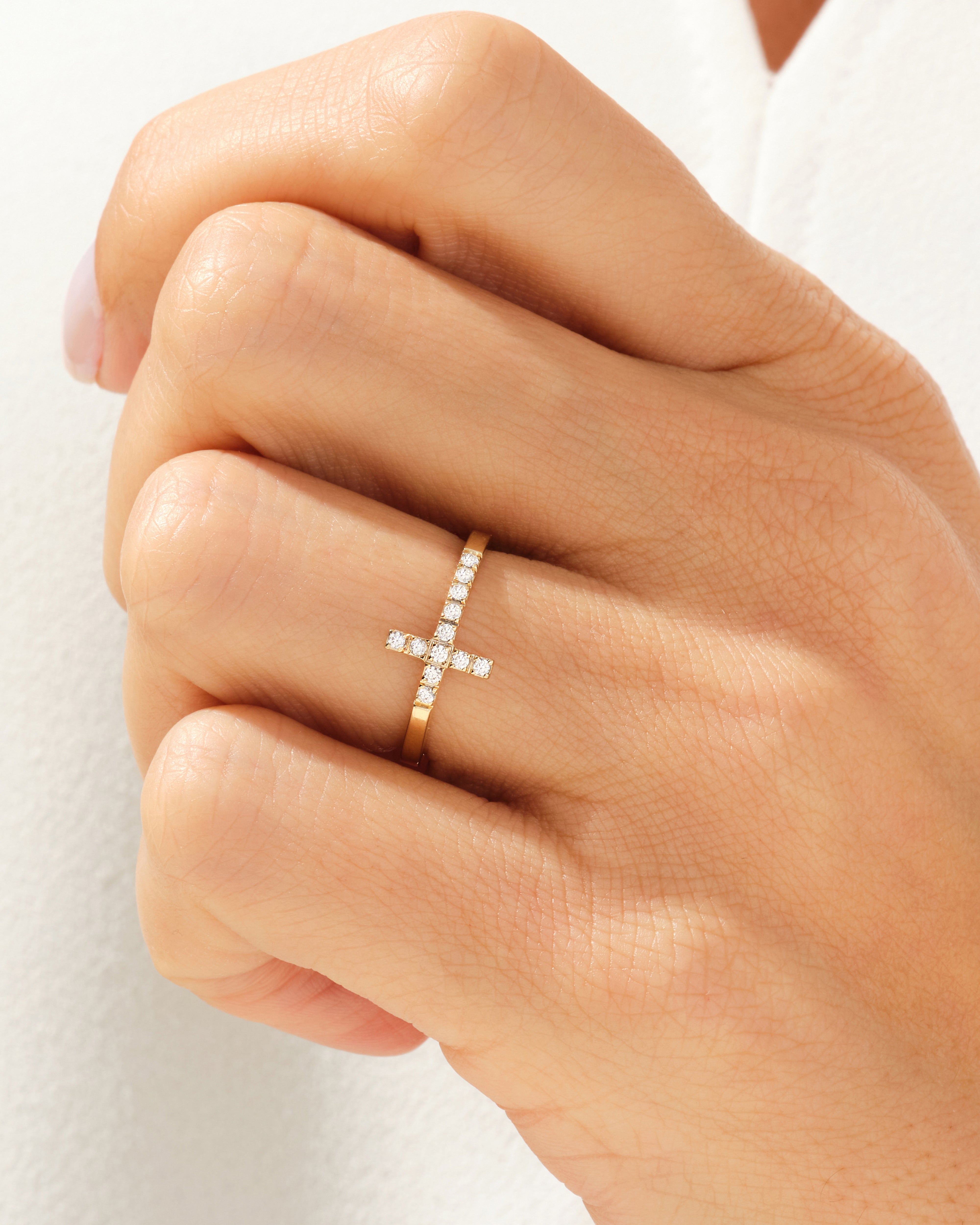 Cross Wedding Band