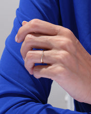 Nine-Stone Curved Wedding Band