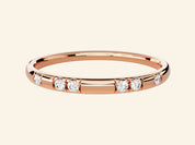 Scattered Stone Wedding Band