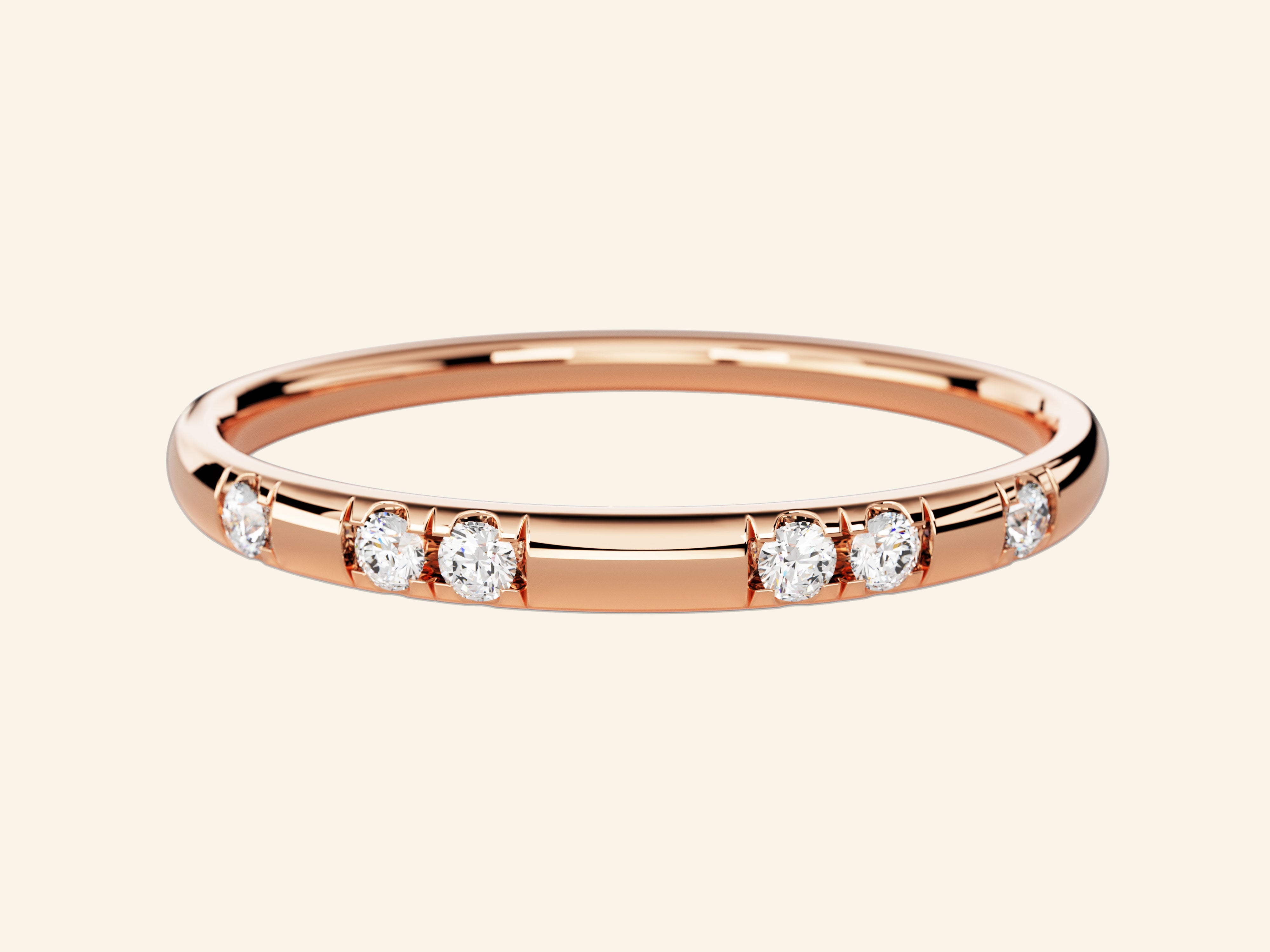 Scattered Stone Wedding Band