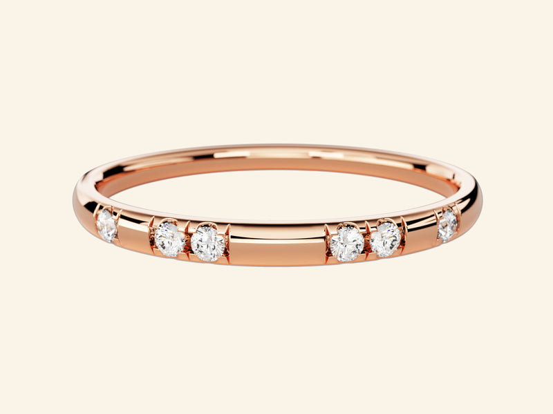 Scattered Stone Wedding Band