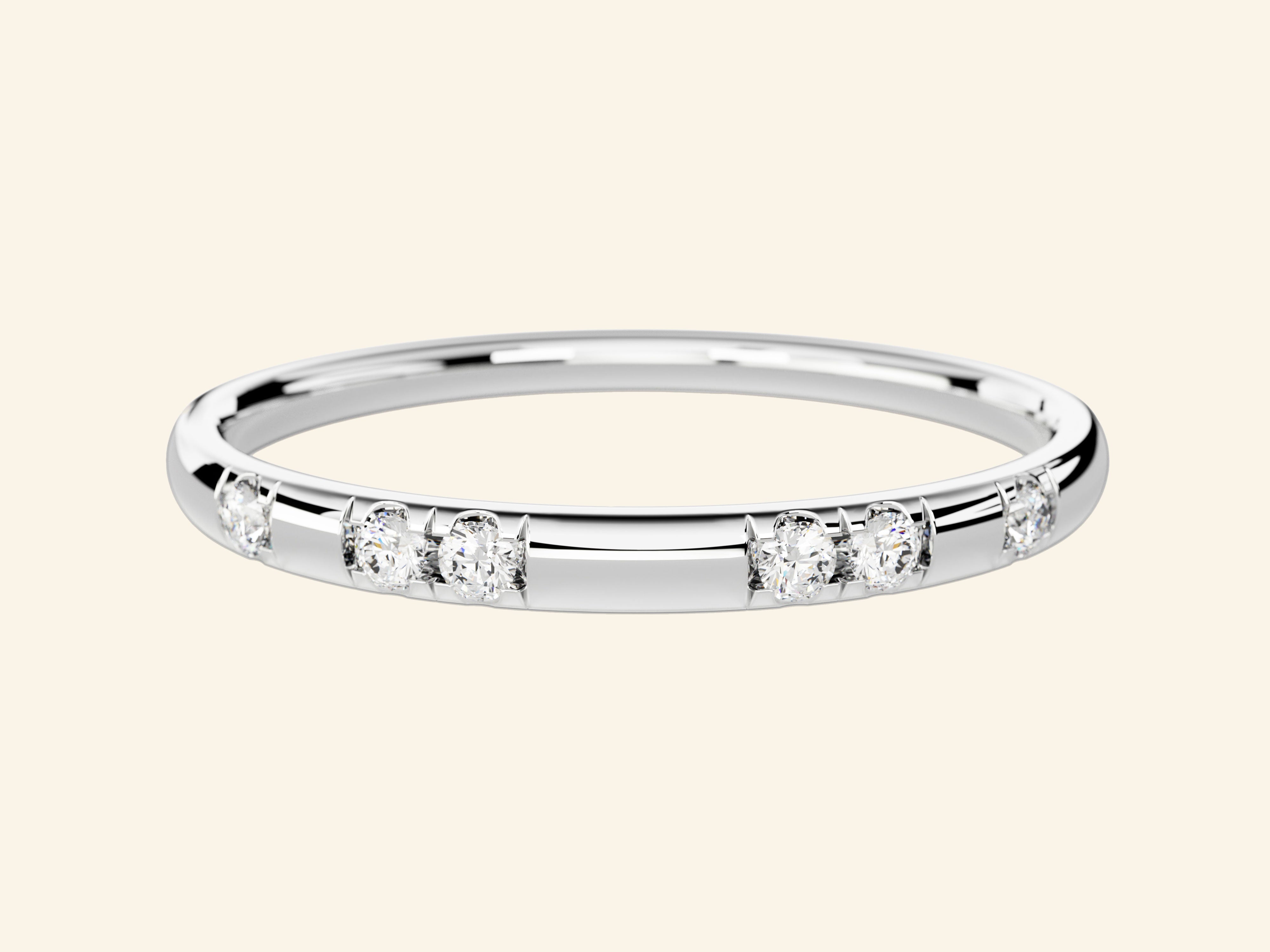 Scattered Stone Wedding Band