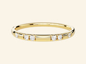 Scattered Stone Wedding Band
