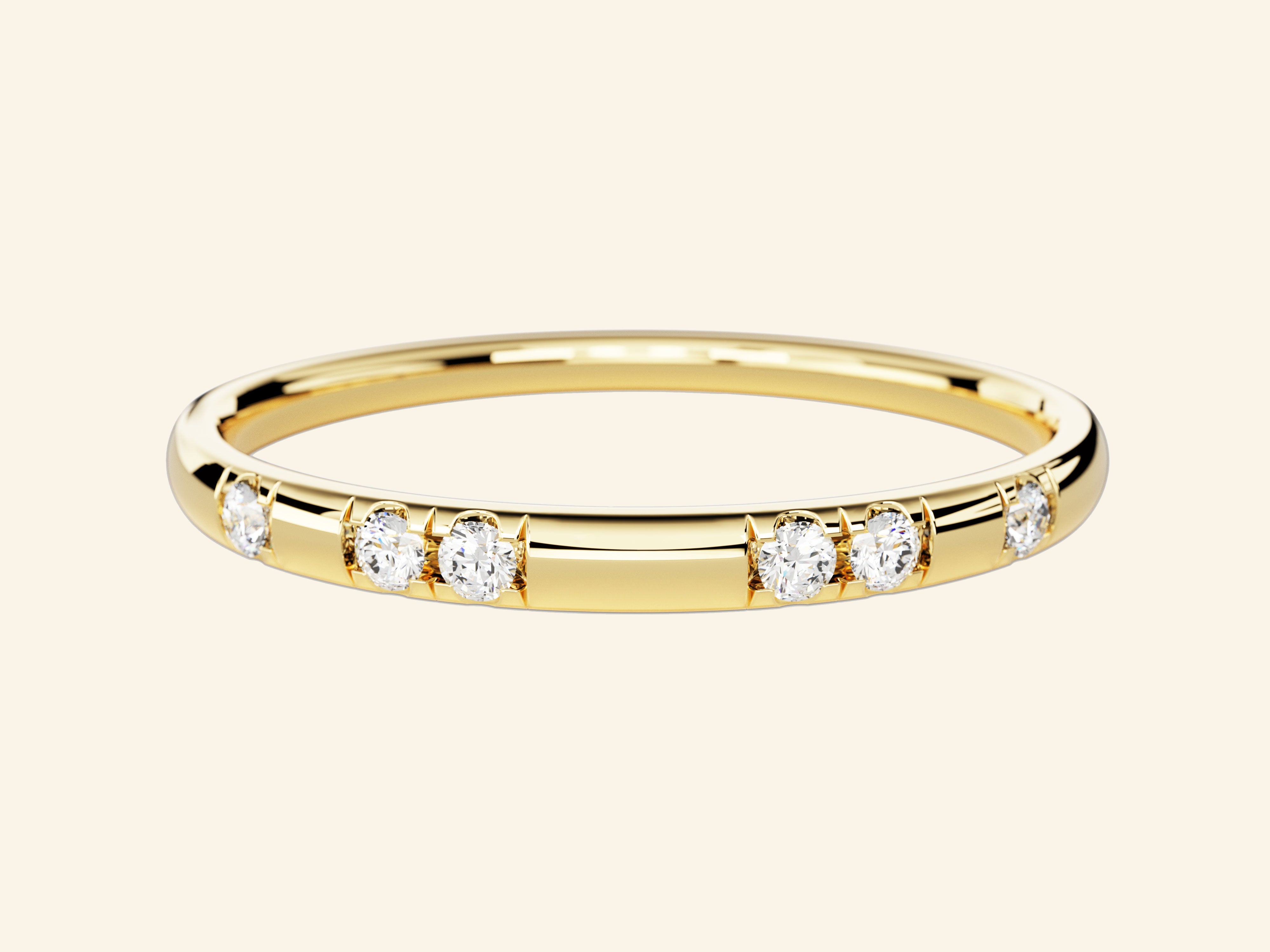 Scattered Stone Wedding Band