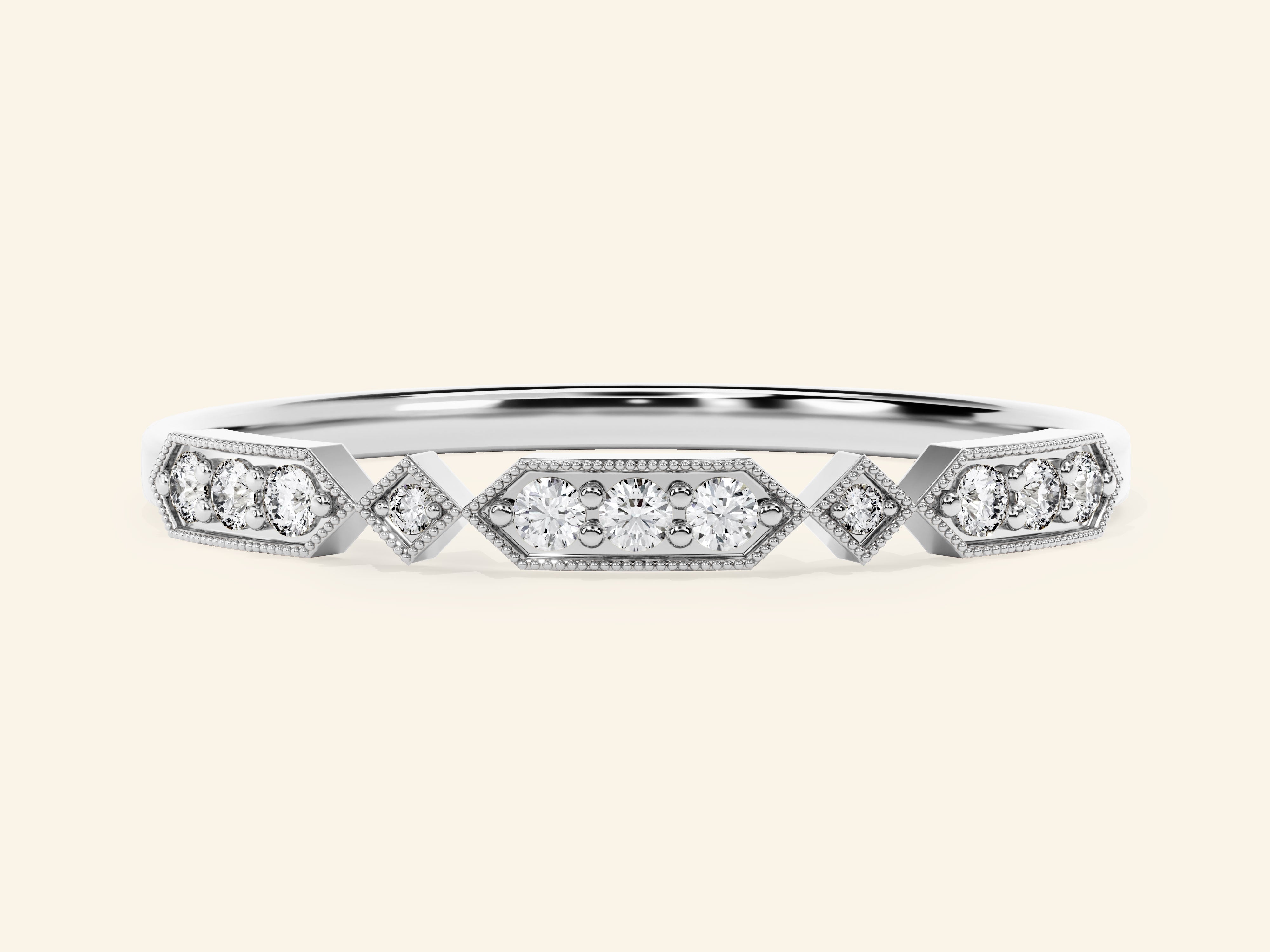 Art Deco Wedding Band