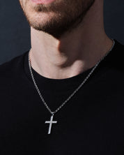 3.0mm Rolo Chain Cross Necklace