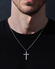 3.0mm Rolo Chain Cross Necklace