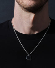 Rope Chain Octagon Enamel Necklace