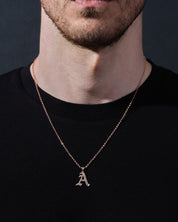 Old English Initial Necklace