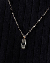 Onyx Tag Pendant Necklace