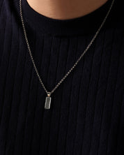 Onyx Tag Pendant Necklace