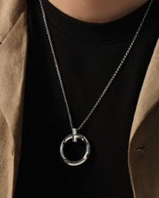 Open Circle Bar Necklace
