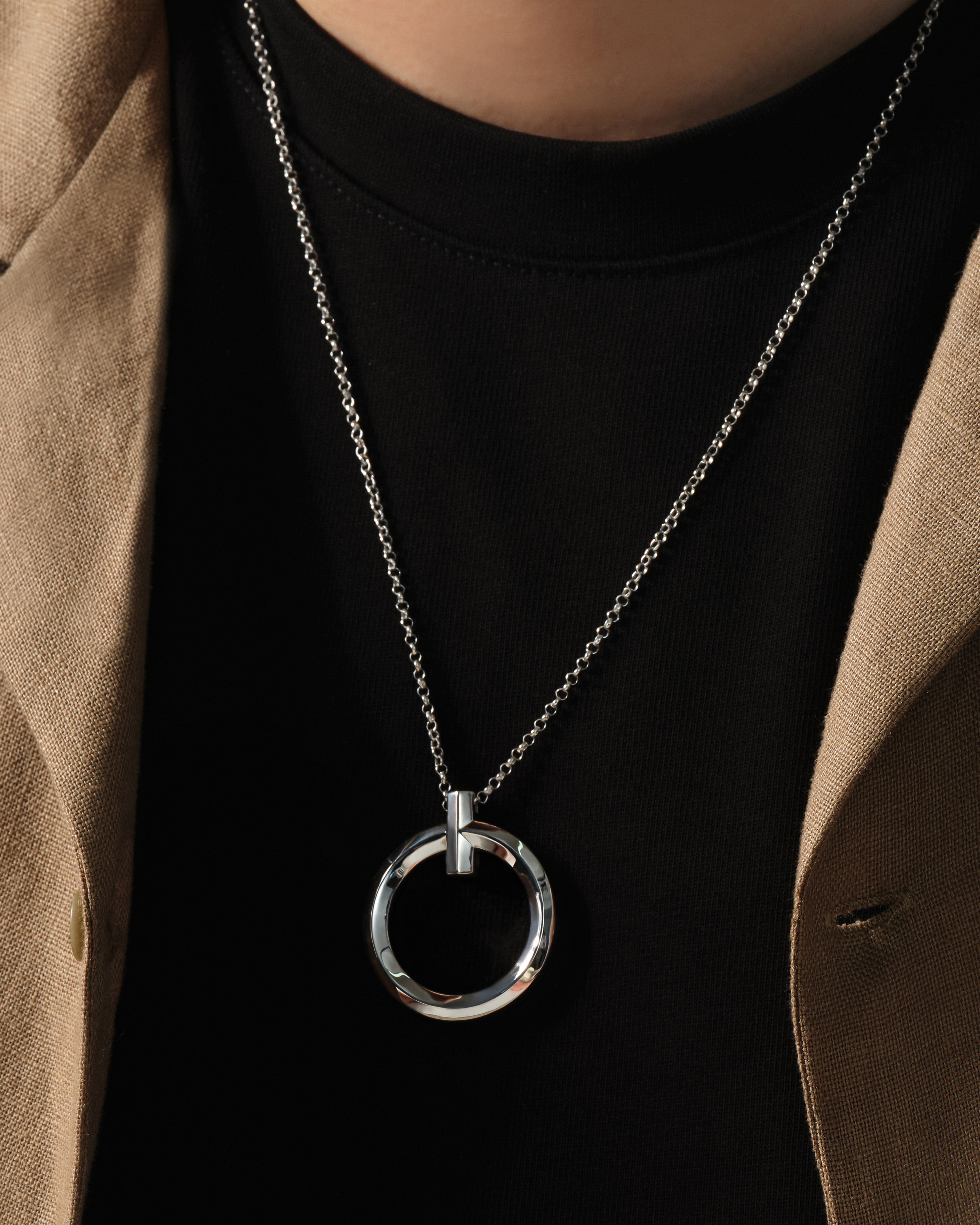 Open Circle Bar Necklace