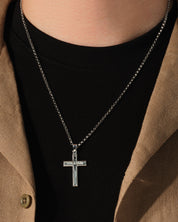 Men's Name Cross Pendant Necklace