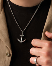 Textured Anchor Necklace
