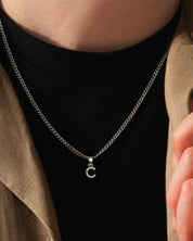 Initial Pendant Cuban Chain Necklace