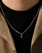 Initial Pendant Cuban Chain Necklace