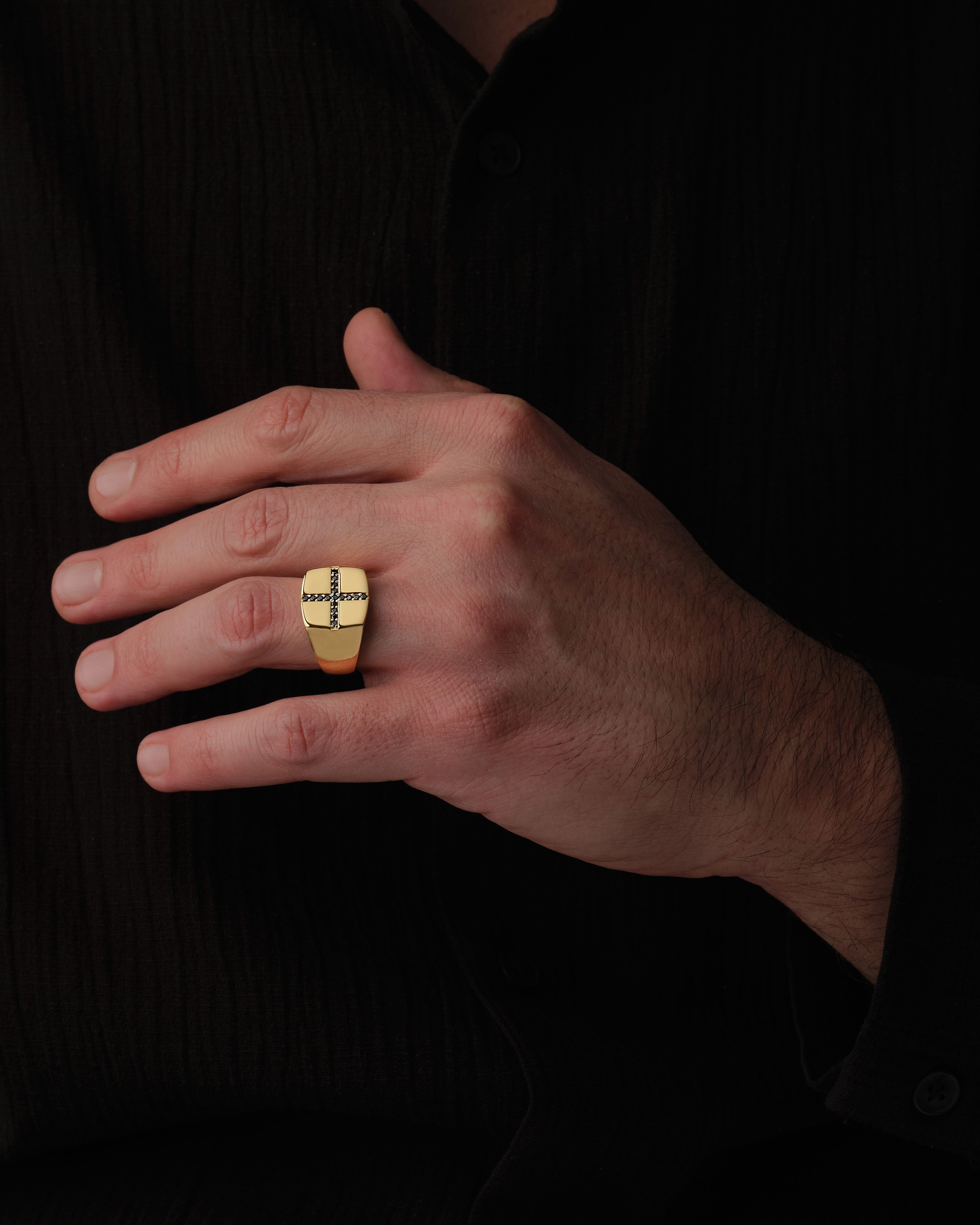 Cross Signet Ring