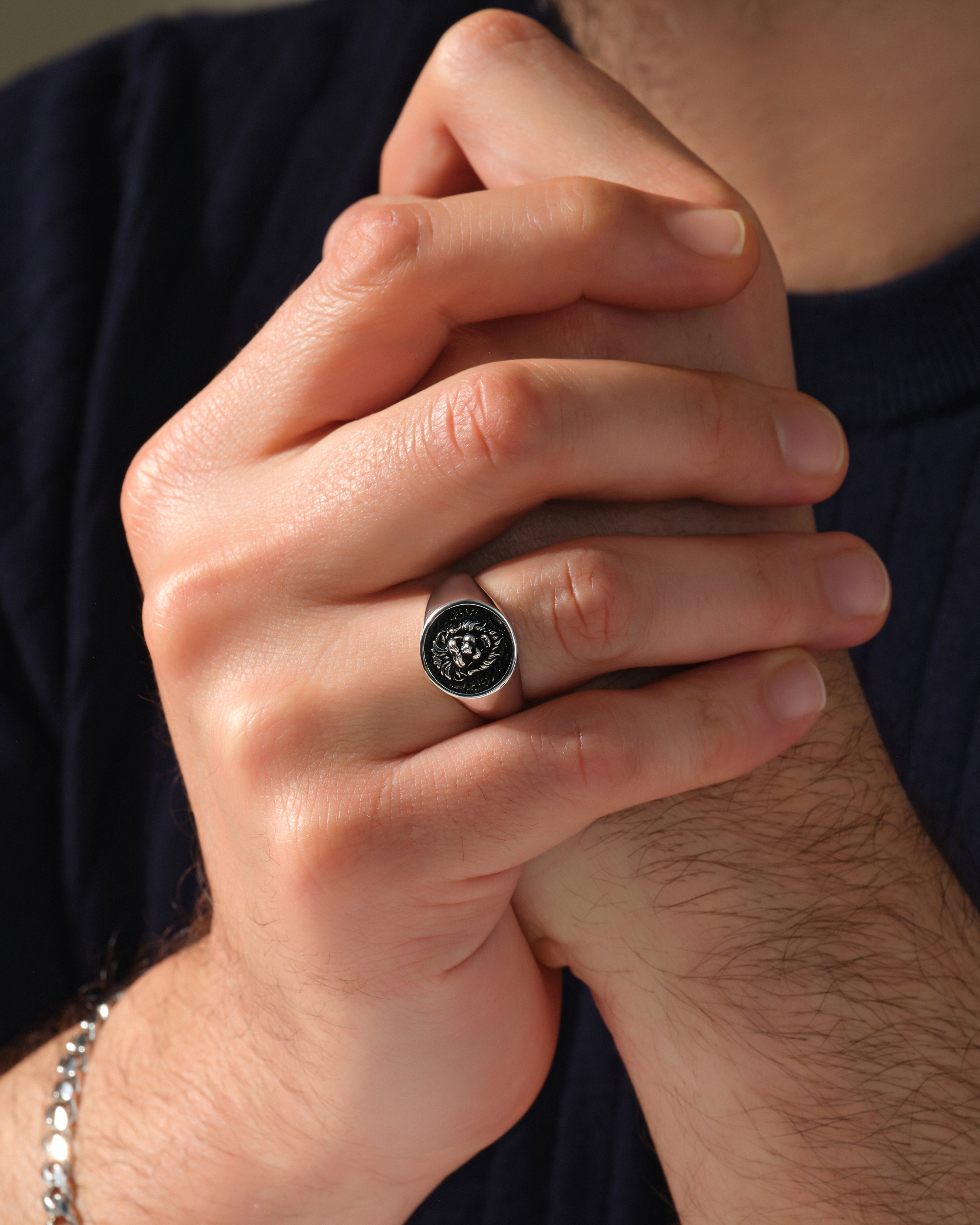Regal Lion Signet Ring