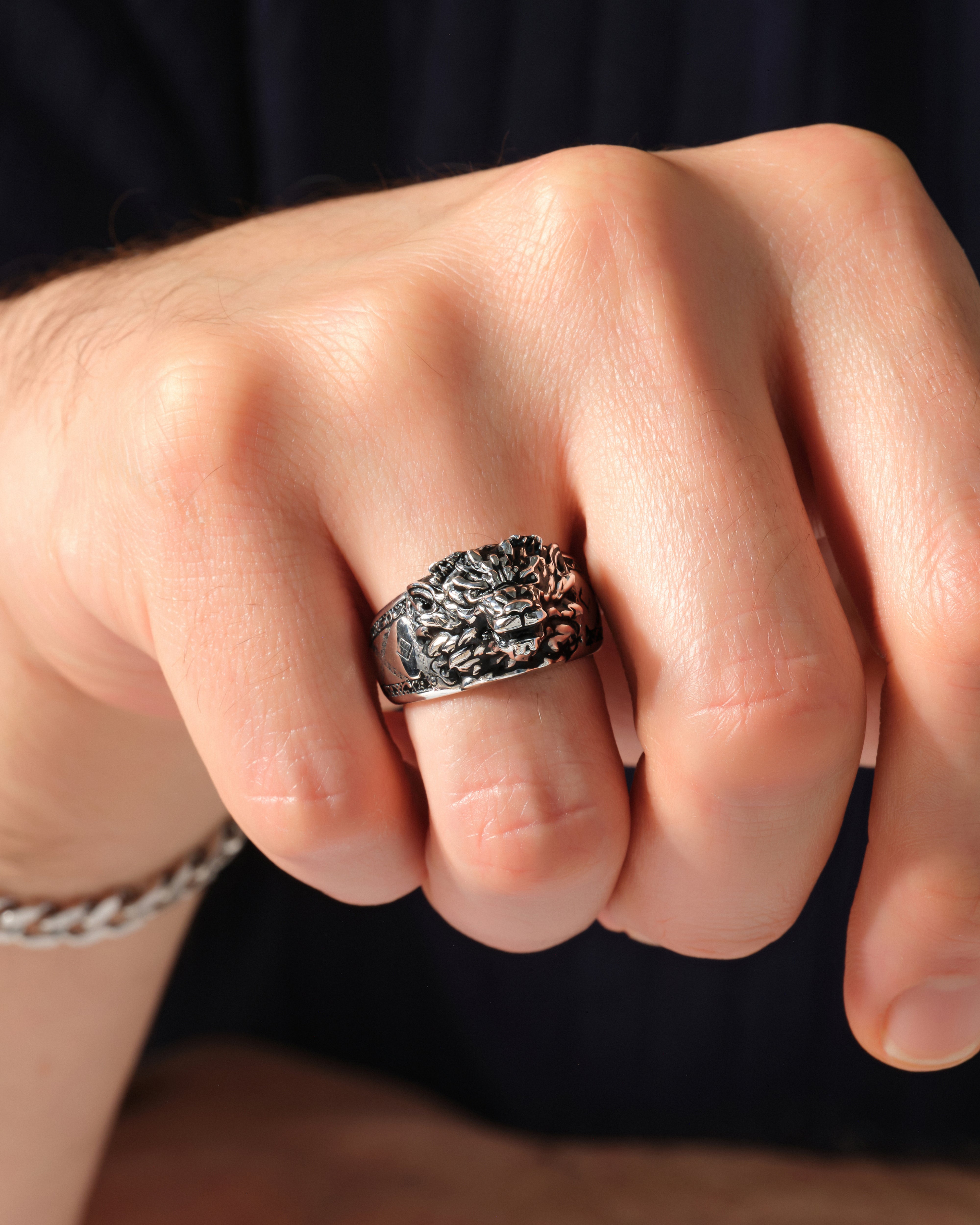 Fierce Dragon Signet Ring