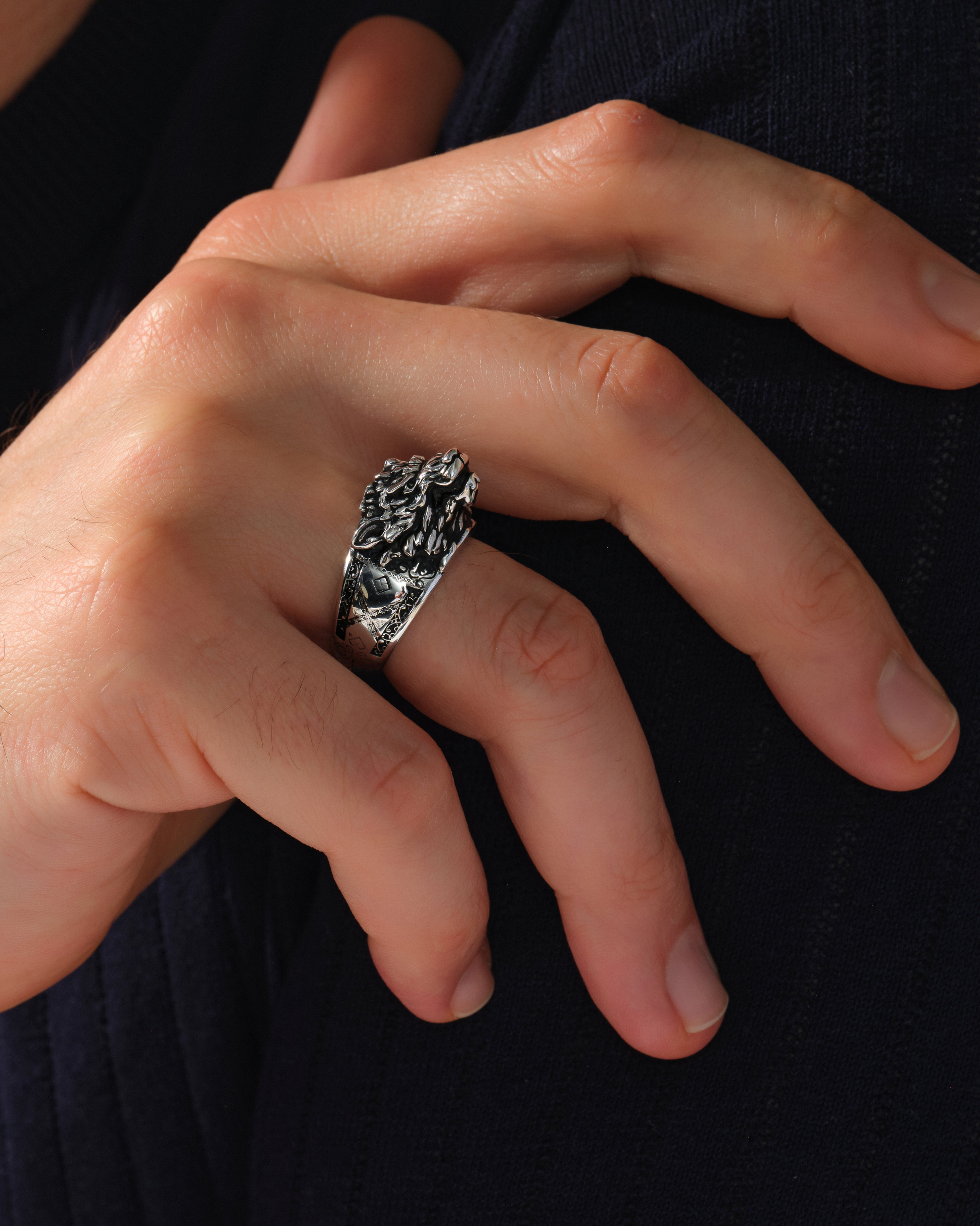 Fierce Dragon Signet Ring