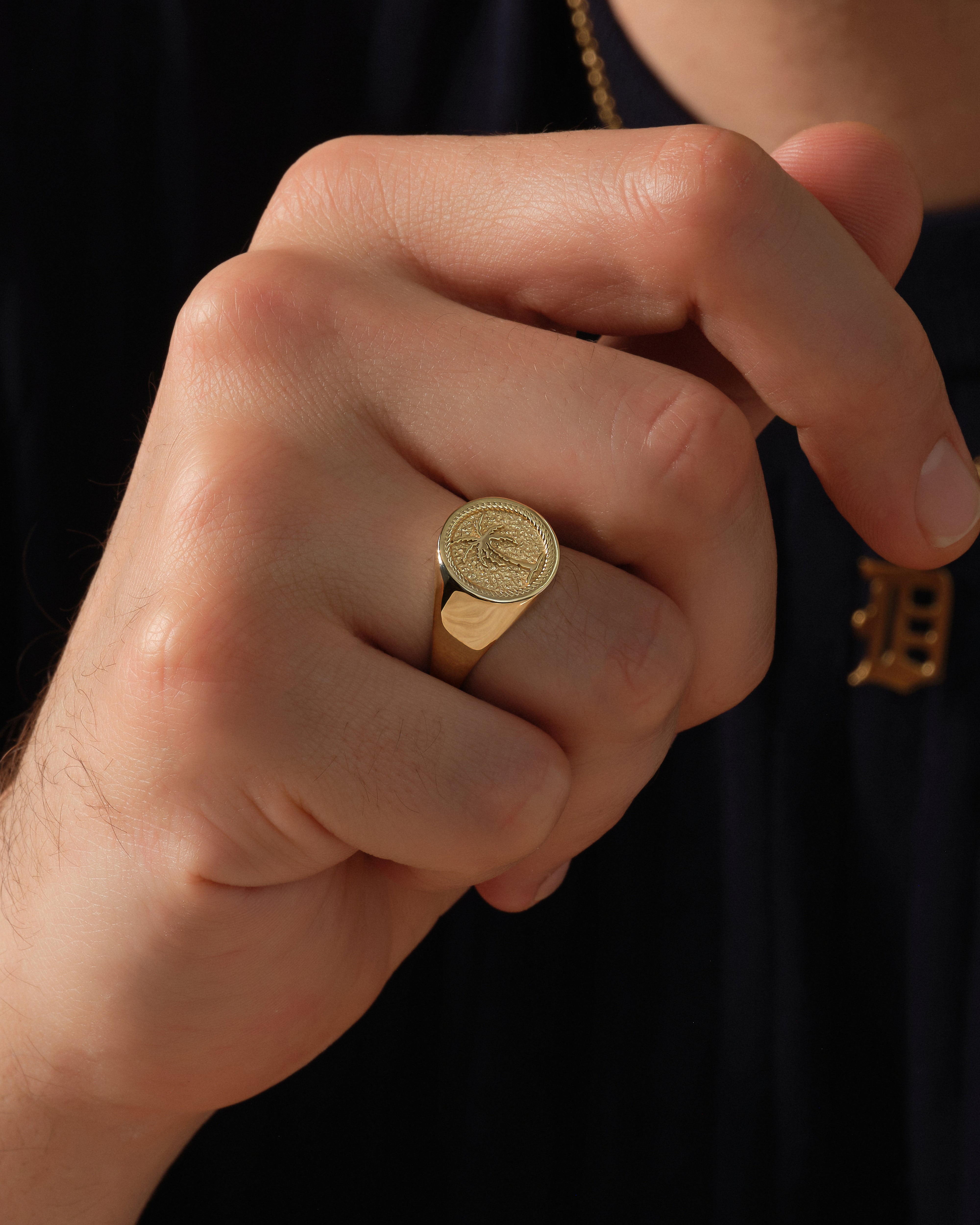 Palm Tree Signet Ring
