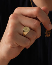 Palm Tree Signet Ring