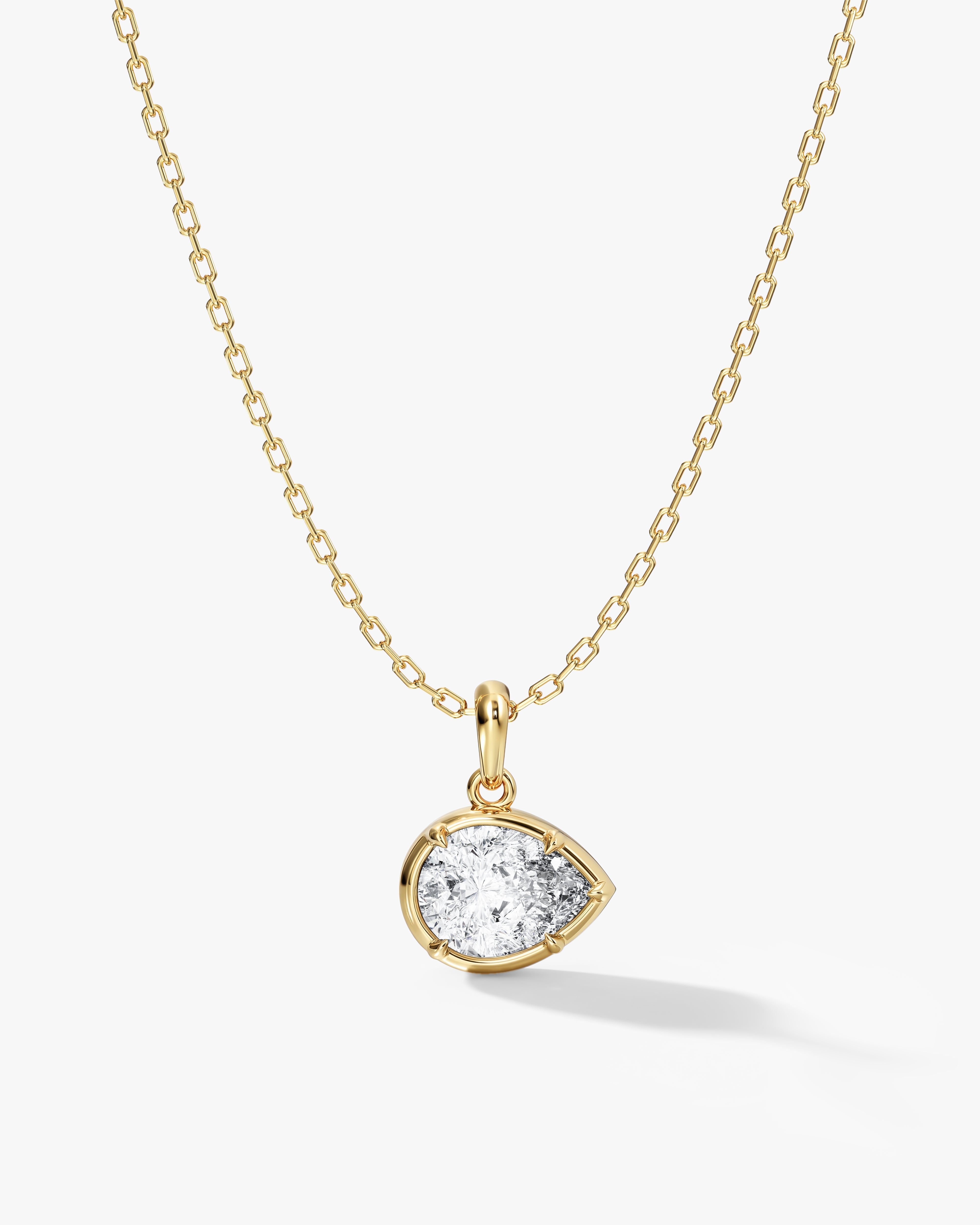 Teardrop Bezel Necklace