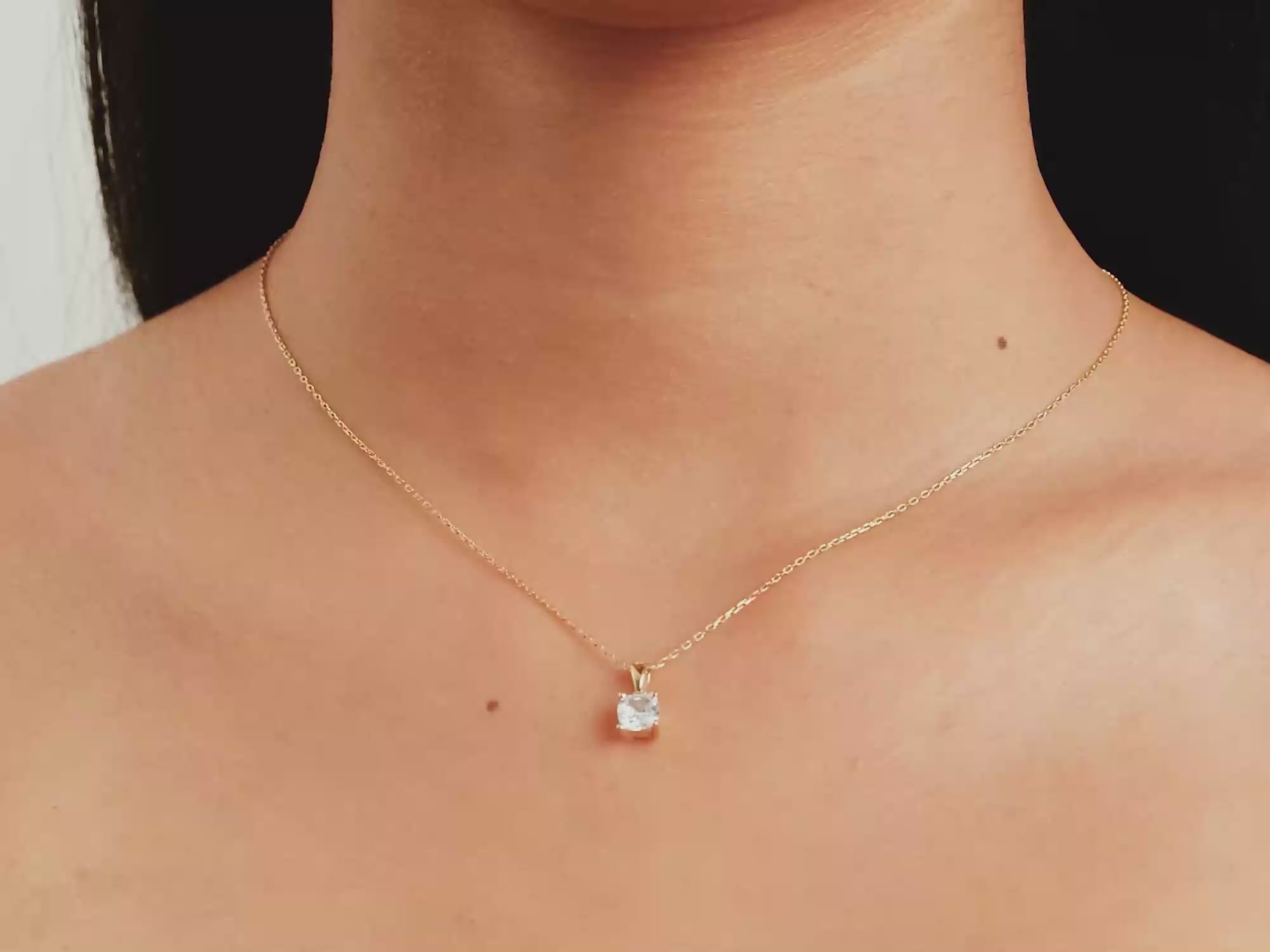 Cushion Cut Necklace