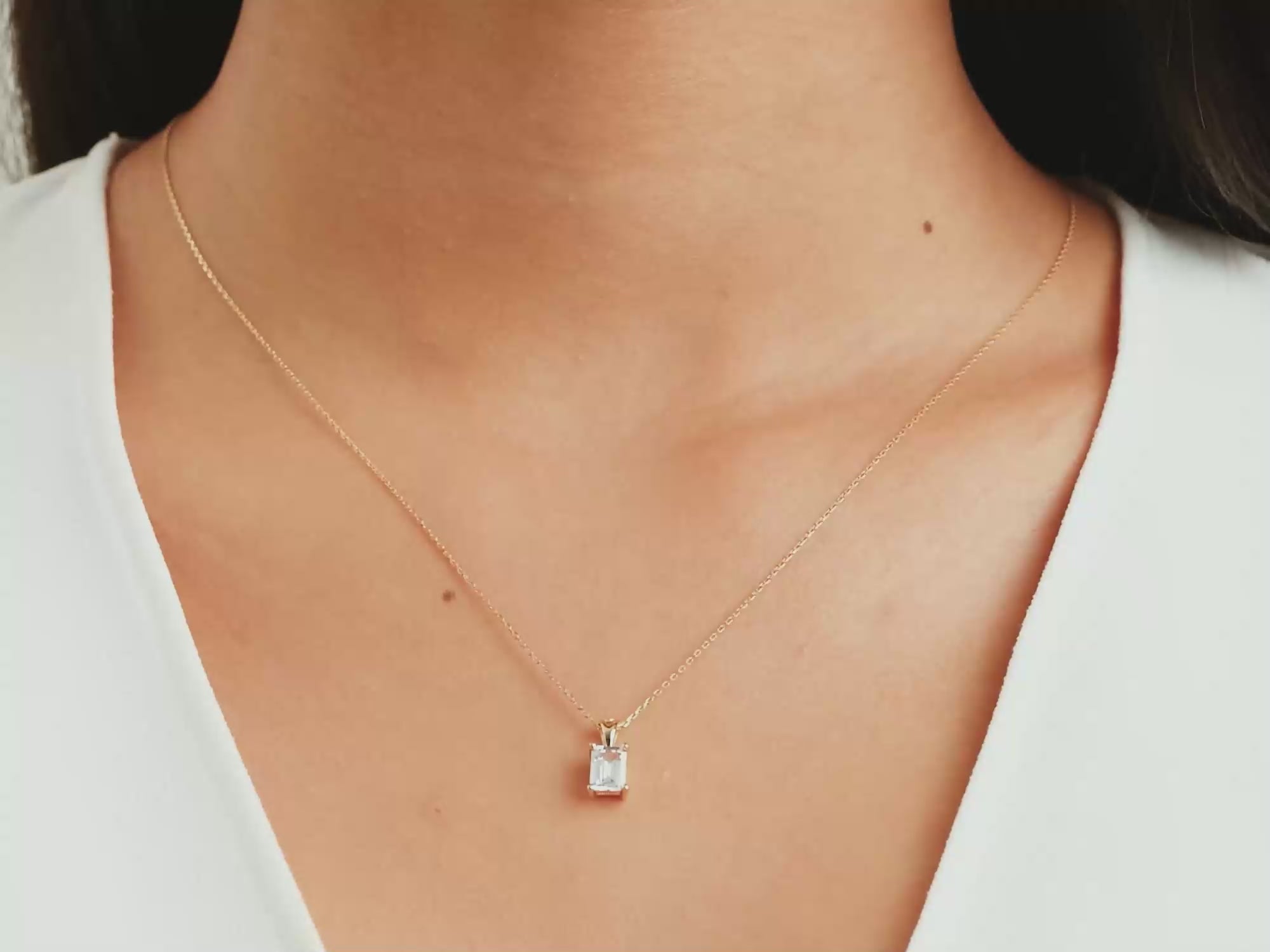 Emerald Cut Necklace