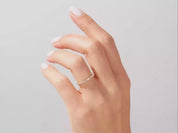 Alternating Baguette and Round Wedding Band