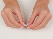Cluster Accent Round Cut Engagement Ring