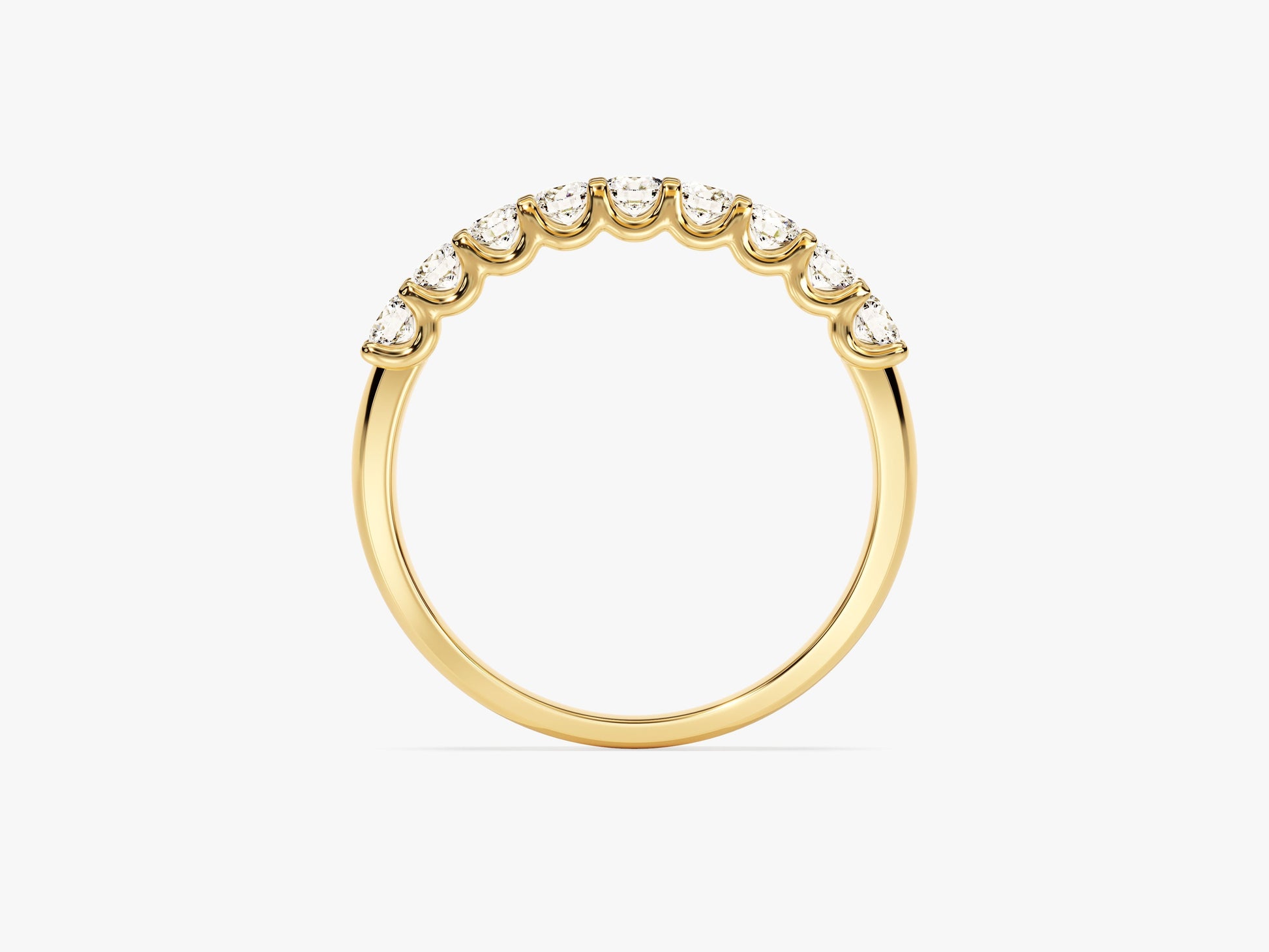 U-Prong Nine Stone Moissanite Anniversary Band (0.45 CT TW)