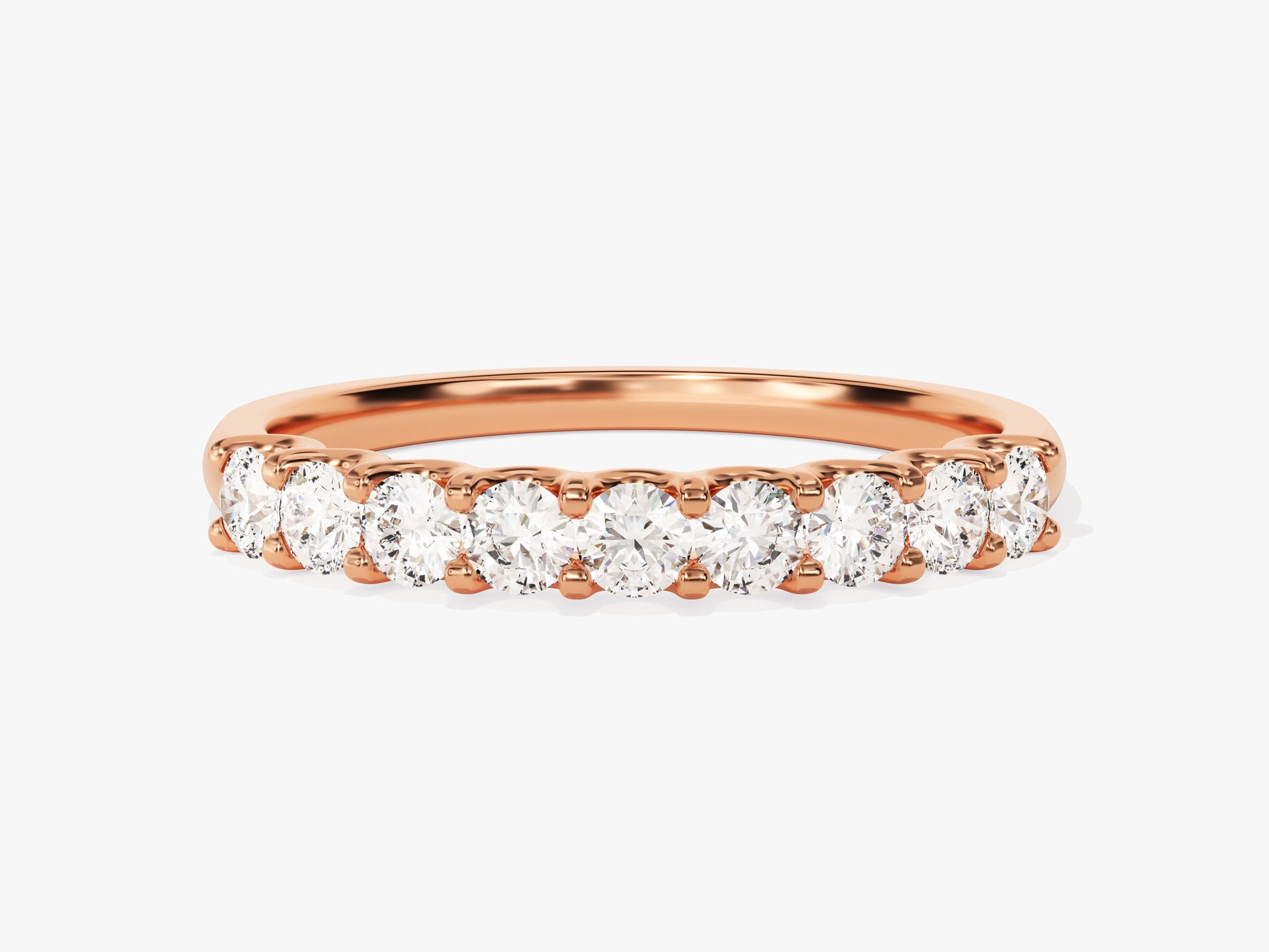 U-Prong Nine Stone Moissanite Anniversary Band (0.45 CT TW)