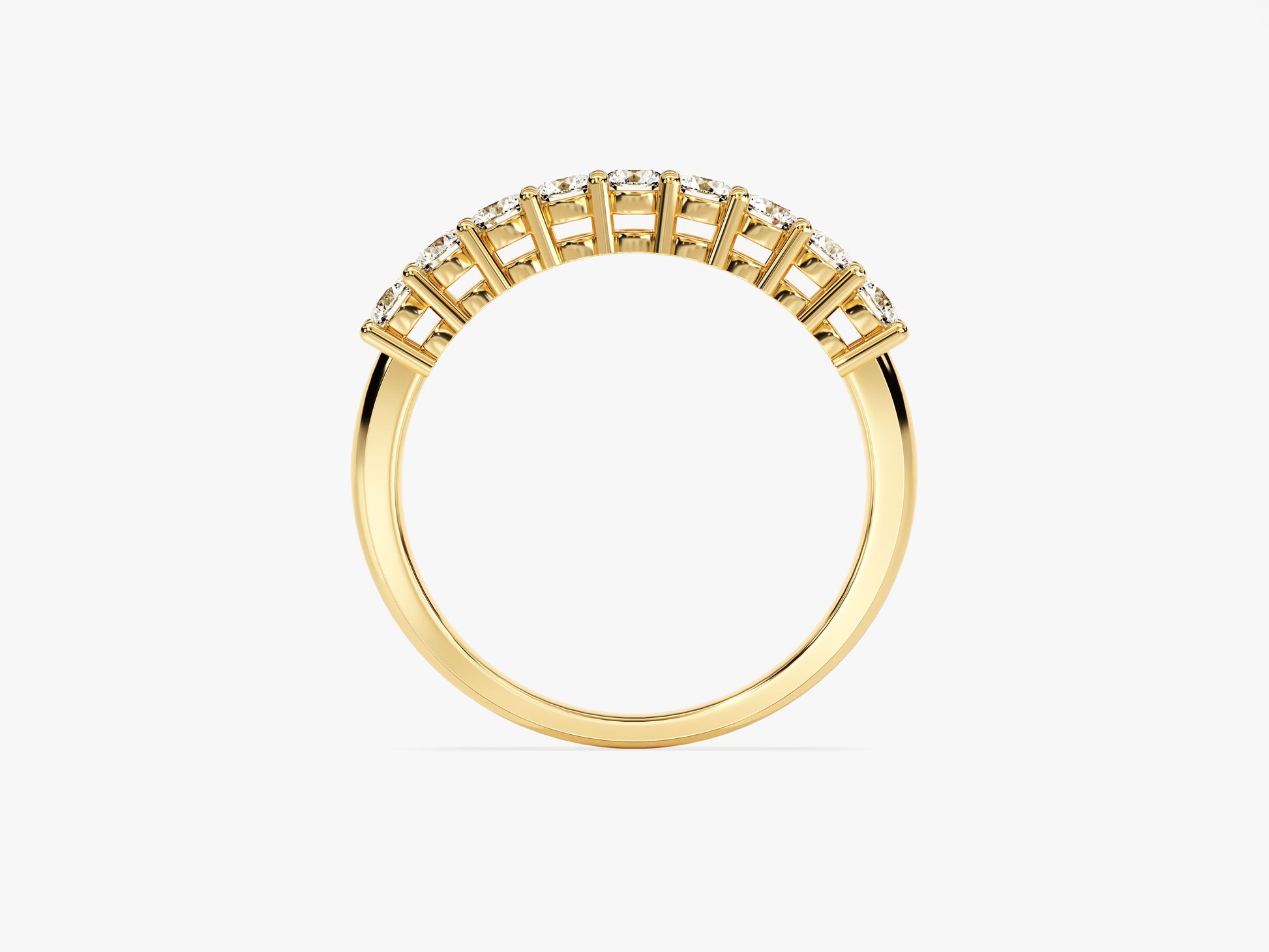 Classic Nine Stone Moissanite Anniversary Band (0.45 CT TW)