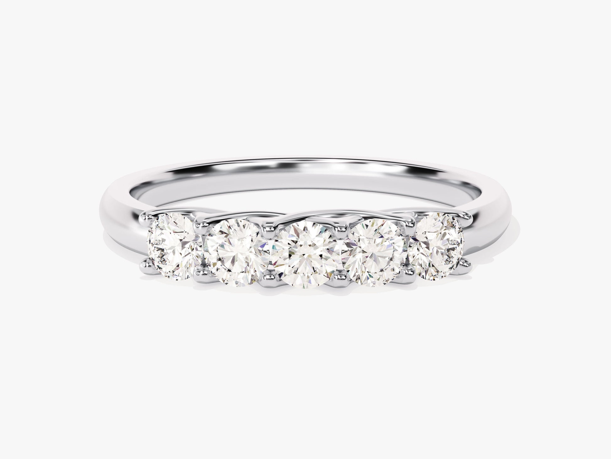 Five Stone Trellis Moissanite Anniversary Band (0.50 CT TW)