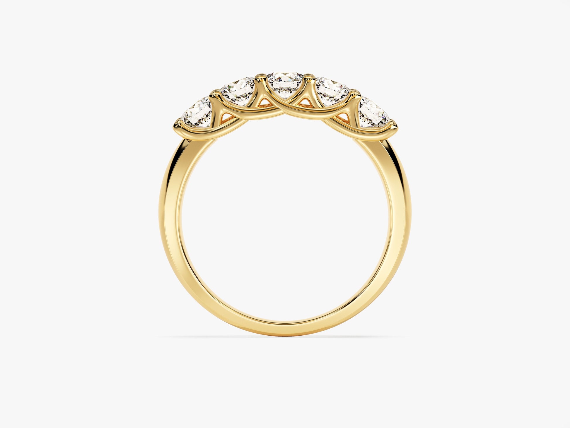 Five Stone Trellis Moissanite Anniversary Band (1.00 CT TW)