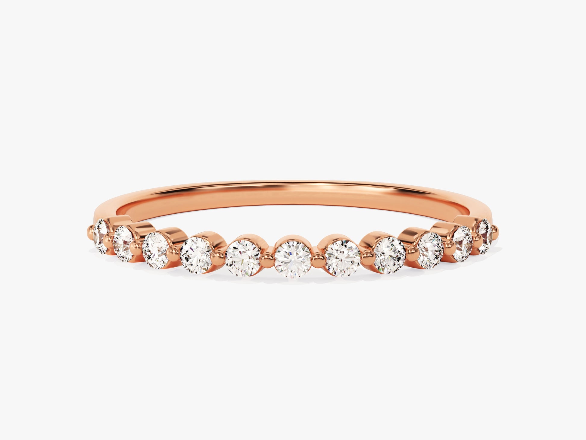 Floating Eleven Stone Moissanite Anniversary Band (0.33 CT TW)