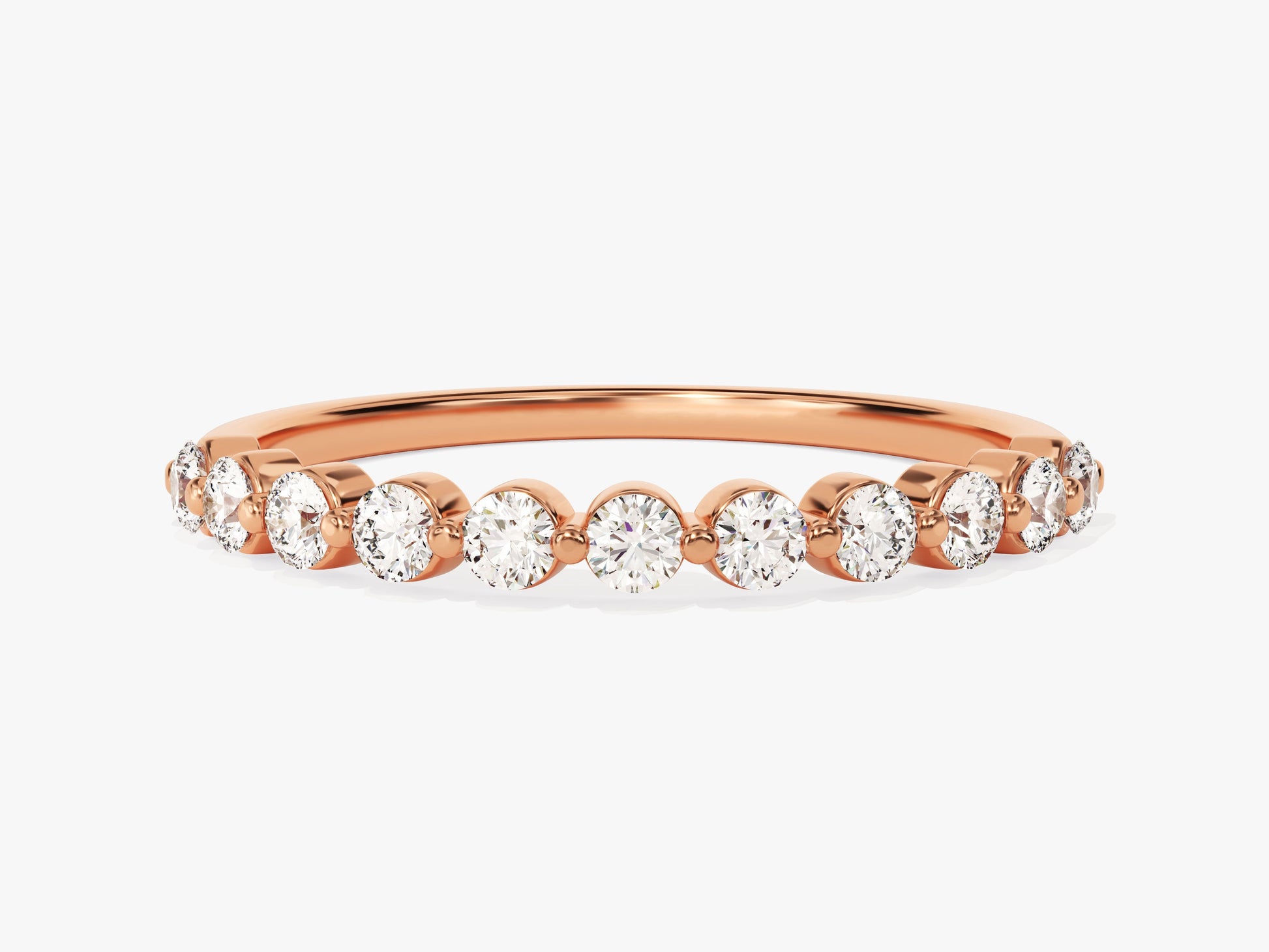Floating Eleven Stone Moissanite Anniversary Band (0.55 CT TW)