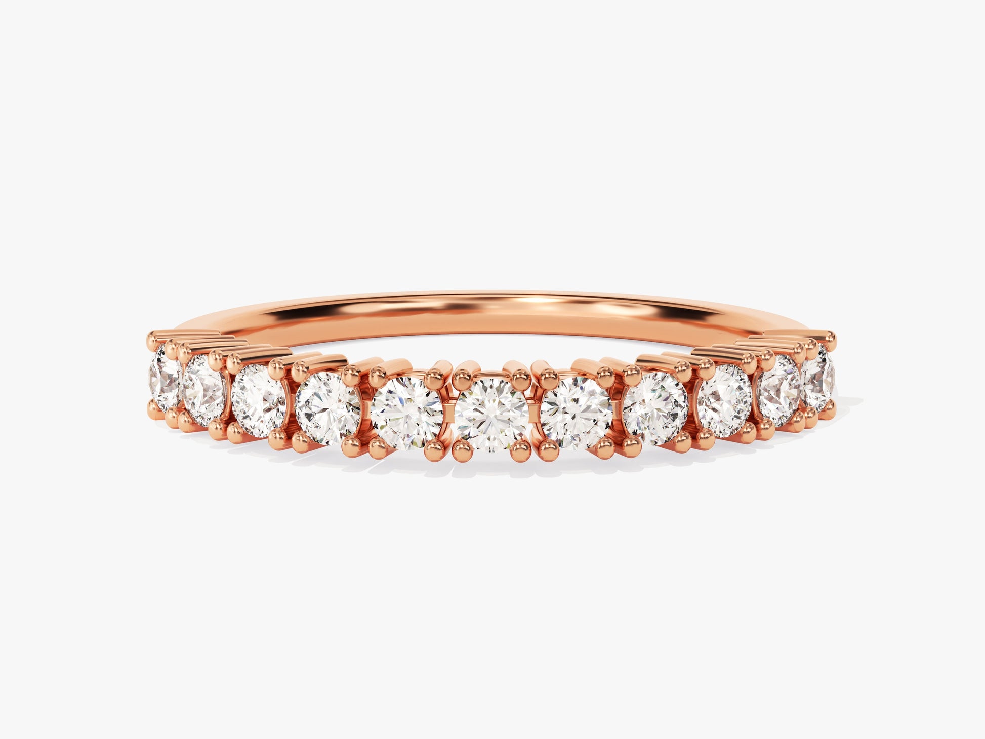Eleven Stone Basket Moissanite Anniversary Band (0.33 CT TW)