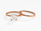 4-Prong Round Solitaire Lab Grown Diamond Bridal Set (1.50 CT)