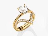Curved Lab Grown Diamond Band Bridal Set (1.50 CT)