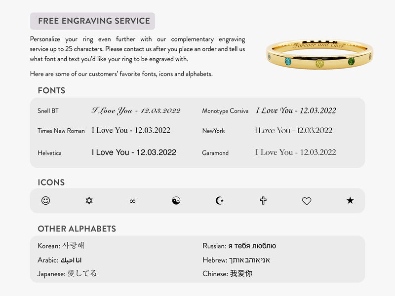 Bezel Set Round Birthstone Ring - Gold Vermeil