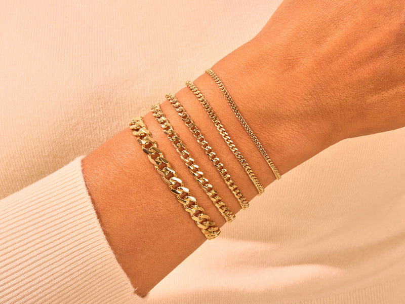 14K Yellow Gold Curb Chain Bracelet