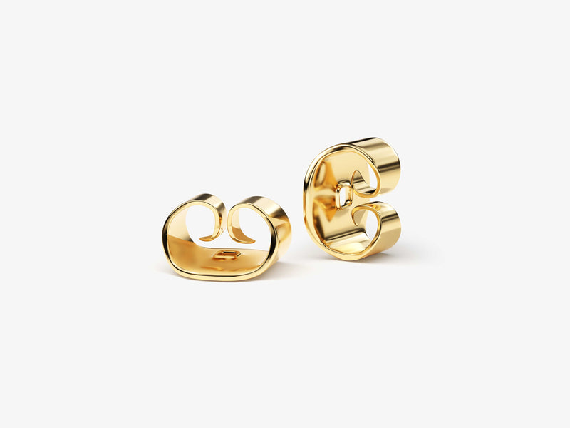 Birthstone Flower Studs in 14k Solid Gold