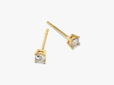 14k Gold Round Cut Moissanite Stud Earrings (0.25 ct tw)